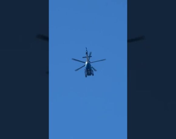 VIDEO: Übungsflug mit Poizeihubschrauber über Bocholt